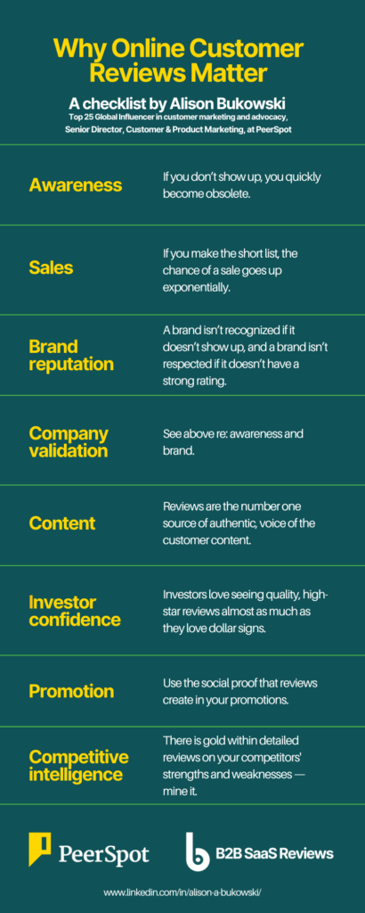 why online reviews matter infographic checklist