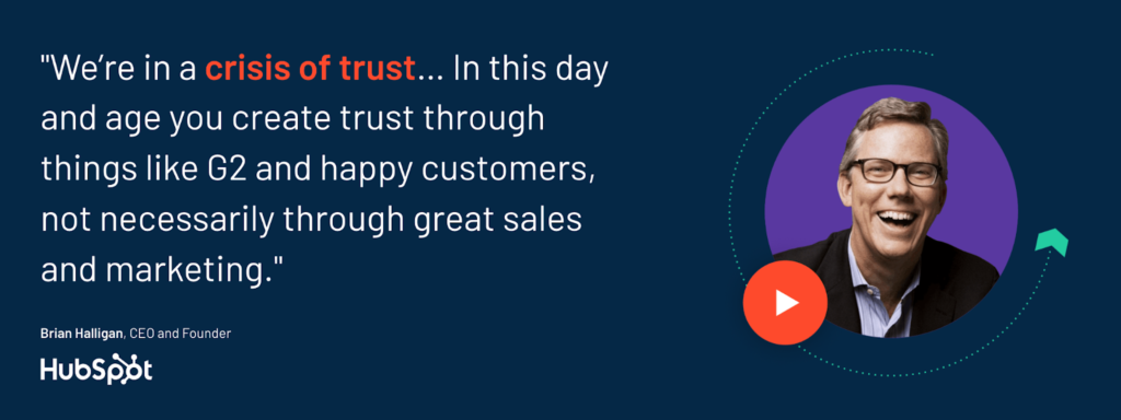 HubSpot's Testimonial On G2 Review